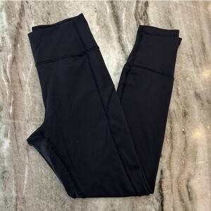 Lululemon Run: Inspire Crop (Rare No-Reflective Version) Black, Size 6, 25.5”